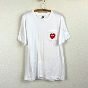 KAWS x Uniqlo Heart Pocket Tee
